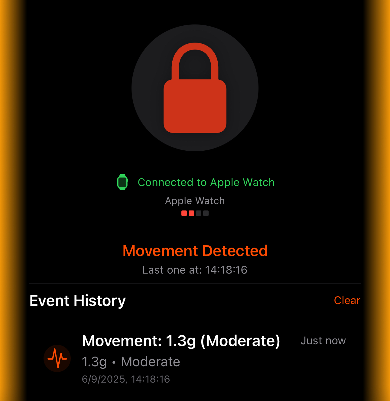 Motion detection and alarm